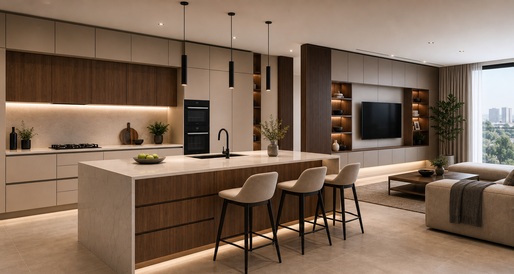 Open living kitchen concept